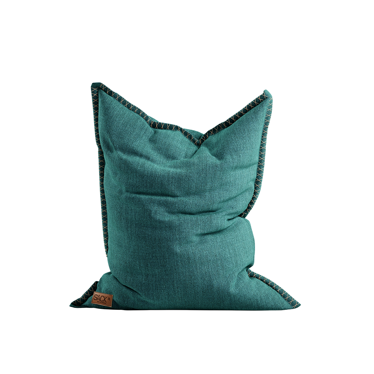 Cobana Beanbag sakkosekk i petrol melange farge, stor og vannavstøtende, designet for innendørs og utendørs bruk.