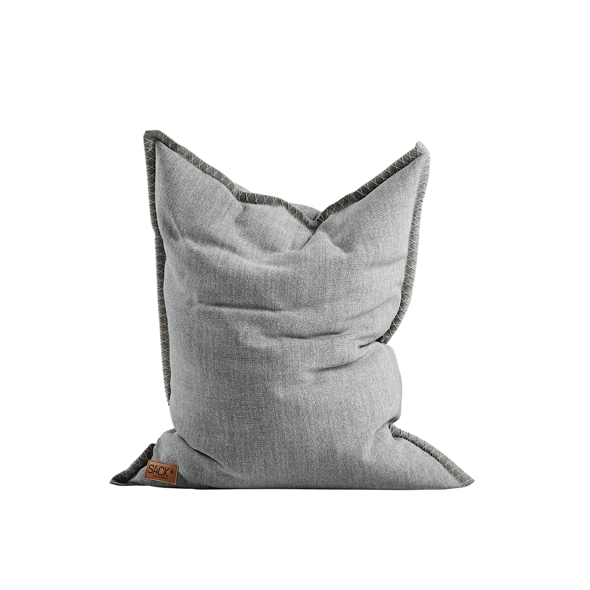 Cobana Beanbag sækkestol i sand melange farge med rund form og mykt stoff.