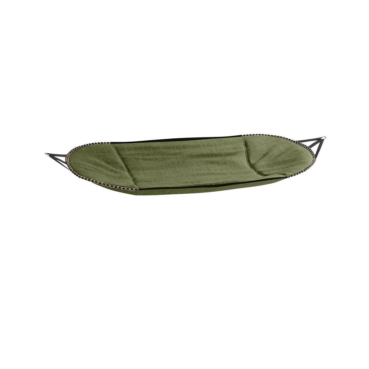 Kirra Olive Cobana hengekøye i mykt olefin-tekstil for utendørs bruk, vannavvisende og slitesterk.