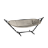 Cobana Hammock hengekøye i Kirra Sand med svart aluminiumsstativ, utendørs design.
