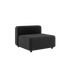 Cobana Lounge Sofa Seat i svart med pulverlakkert aluminiumsramme og tekstil, modulbasert utesofa