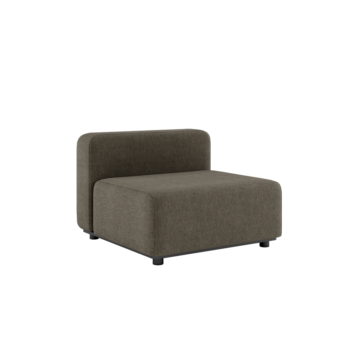 Cobana Lounge Sofa sete i brun olefintekst til utendørs bruk med aluminiumsramme.