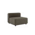 Cobana Lounge Sofa sete i brun olefintekst til utendørs bruk med aluminiumsramme.
