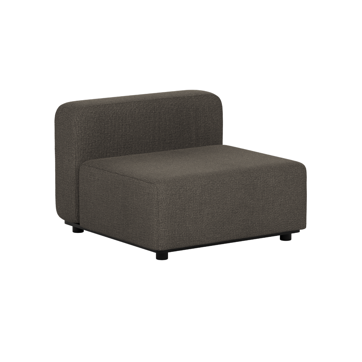 Mørkegrå Cobana loungemodul med sete og ryggstøtte fra sackit for fleksible utemøbler i skandinavisk design
