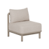 Beige sete til modulær loungesofa med myk sittepute og ryggpute på en slank ramme fra sackit for moderne uterom