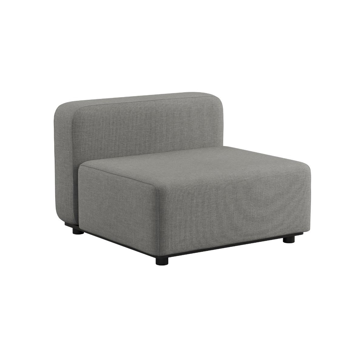 Kirra Grey Cobana Lounge Sofa modul i aluminium med grått olefinstoff, utendørs bruk.