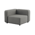 Kirra Grey Cobana Lounge Sofa hjørnemodul i pulverlakkert aluminium med olefintekstiler.