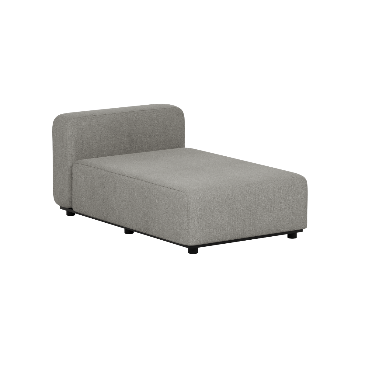 Grå sjeselongmodul til Cobana Lounge Sofa fra sackit for nordiske uteområder med rene skandinaviske linjer og værbestandig design