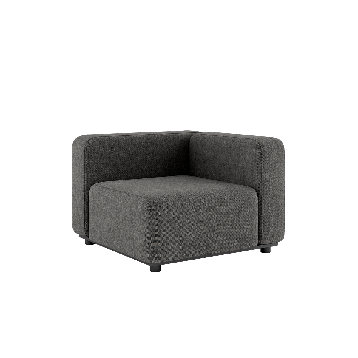 Cobana Lounge Sofa hjørnemodul i grå olefintekstilstoff med aluminiumsramme, utendørs bruk.