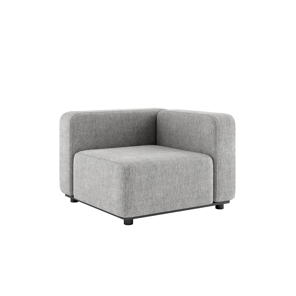 Cobana Lounge Sofa hjørnemodul i Cobana Sand Melange med pulverlakkert aluminiumsramme og olefintekstiler.