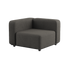 Hjørneutendørs sofa Cobana Lounge med pulverlakkert aluminiumsramme og Kirra Noir tekstil.