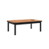 Kirra Coffee Table i taupe pulverlakkert aluminium med teak bordplate uten accessory fit.