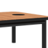Kirra Coffee Table i taupe pulverlakkert aluminium med teak bordplate uten accessory fit.
