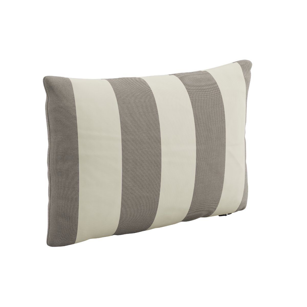 Rektangulær Outdoor Cushion i taupe farge med slitesterkt olefinstoff, designet for uterom.
