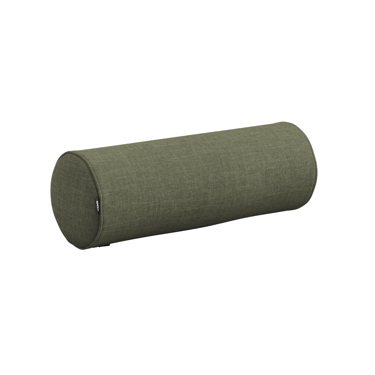 Outdoor Cushion bolster i Kirra Olive, rund pute med slitesterkt olefin-tekstil for uterom.