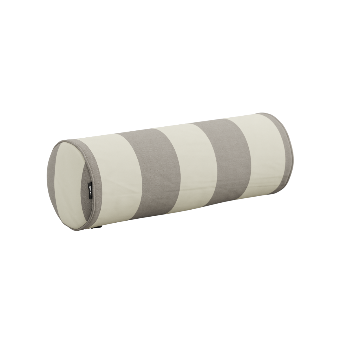 Renesse Taupe bolsterpute i olefinfiber, 60 cm lang og 20 cm i diameter, designet for utendørs bruk.