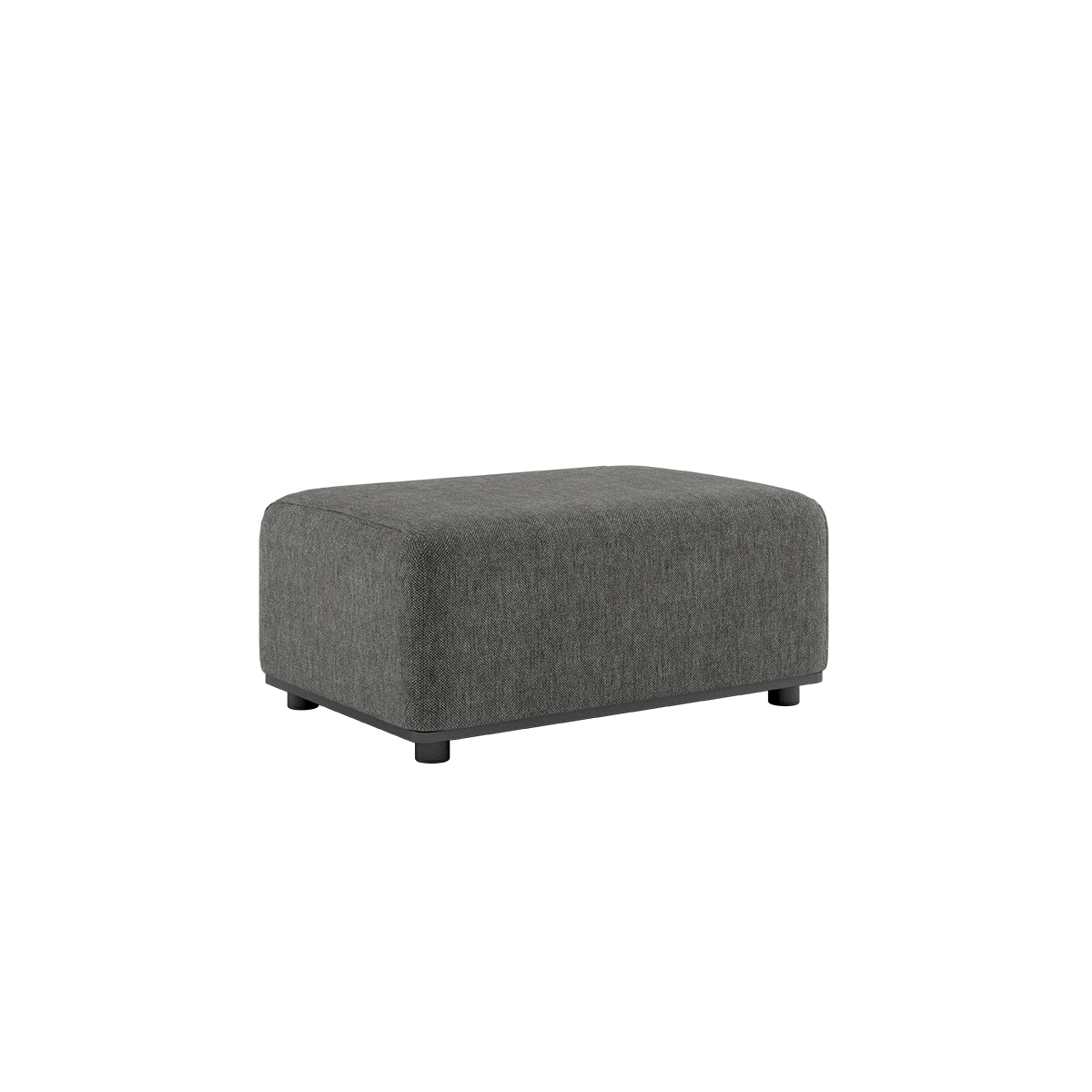 Cobana Lounge Sofa pouf i grått med pulverlakkert aluminiumsramme og olefintekstil for utendørs bruk.