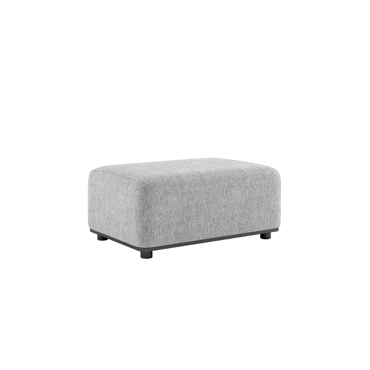Cobana Lounge Sofa pouf i Cobana Sand Melange med pulverlakkert aluminiumsramme og tekstil.