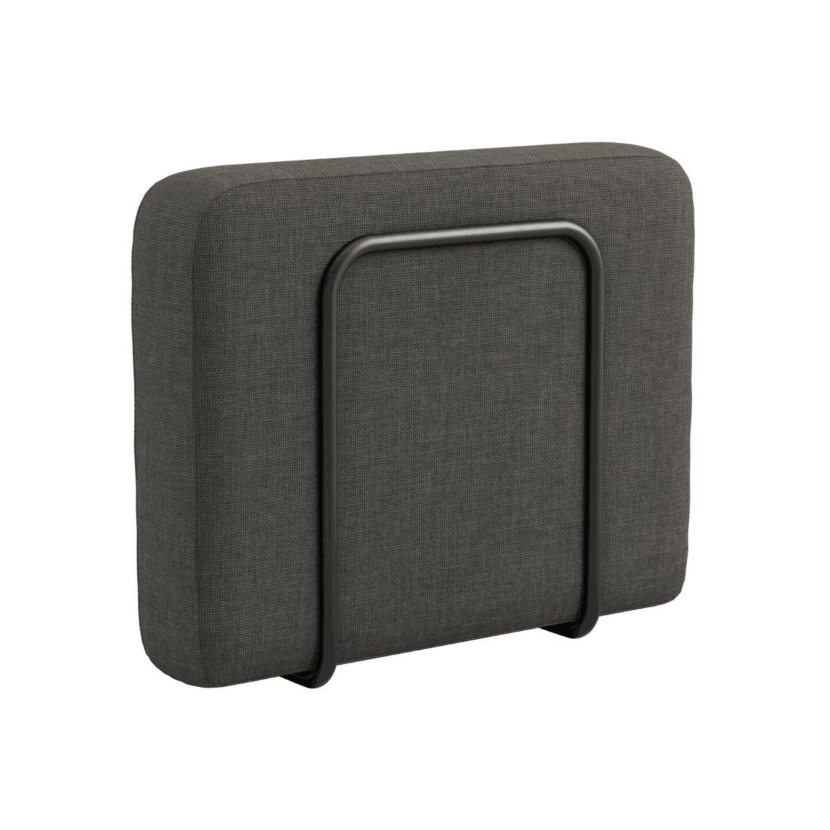 Cobana Lounge Sofa armstøtte i Kirra Noir med pulverlakkert aluminiumsramme og tekstil.