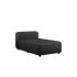Cobana Lounge Sofa Chaise module i svart med pulverlakkert aluminiumsramme og olefintekstil.