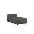 Cobana Lounge Sofa med chaiselong i grått, modulbasert utesofa med aluminiumsramme og tekstil.