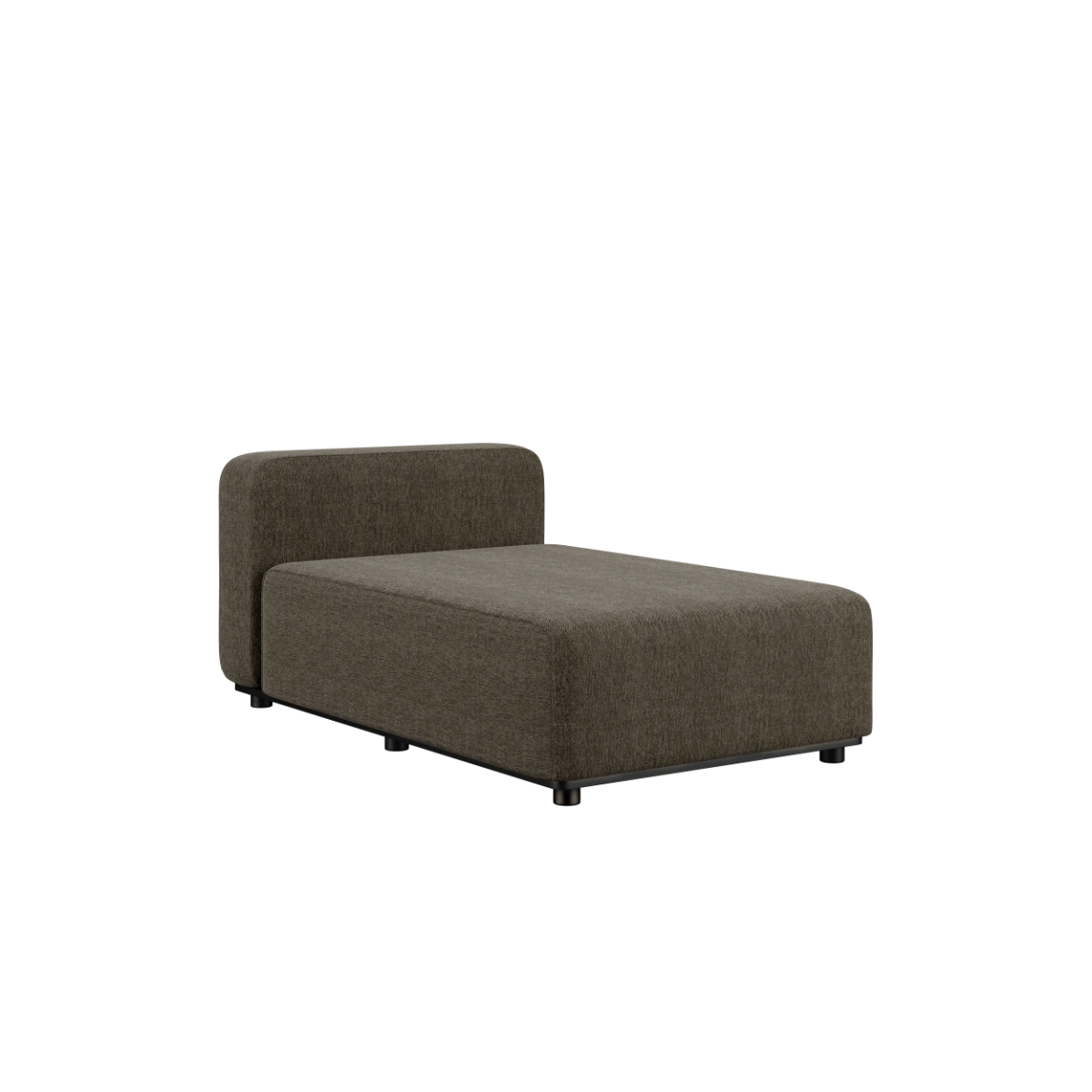 Cobana Lounge Sofa med chaiselong i brun olefintekst til utendørs bruk med aluminiumsramme