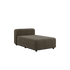 Cobana Lounge Sofa med chaiselong i brun olefintekst til utendørs bruk med aluminiumsramme