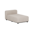 Beige chaise modul til modulbasert utesofa fra sackit med myke former og skandinavisk design for terrasse hage og andre uteområder