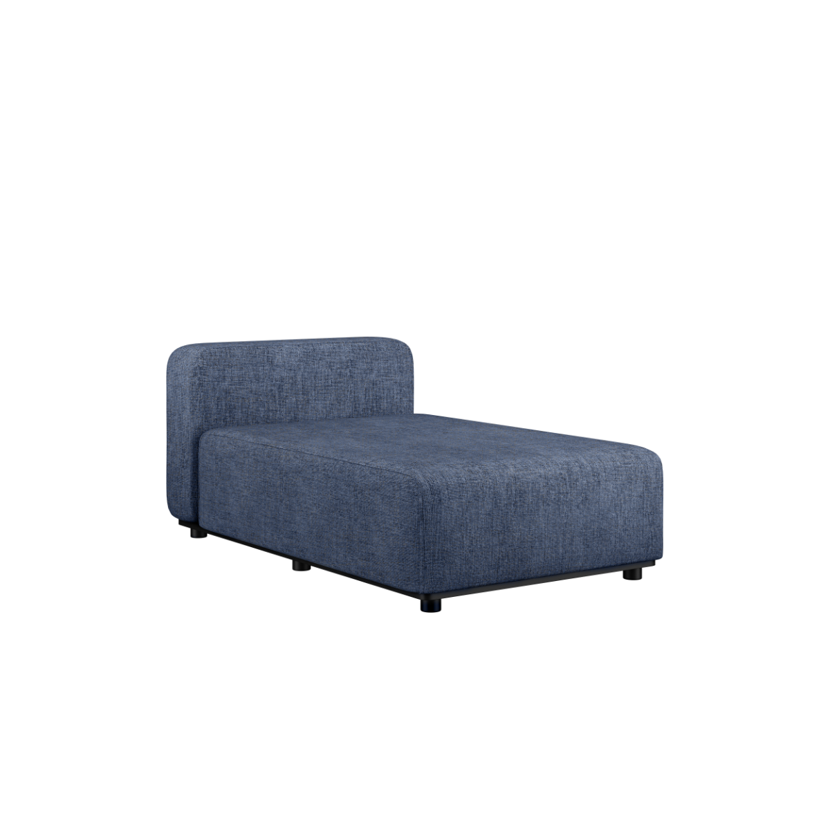 Cobana Lounge Sofa chaise module in Kirra Indigo with powder-coated aluminum frame and olefin fabric.