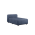 Cobana Lounge Sofa chaise module in Kirra Indigo with powder-coated aluminum frame and olefin fabric.