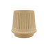 Matt beige keramikkpotte med riflet overflate fra sackit for frostbestandig bruk utendørs og nordisk vær. Inspired av antikk gresk estetikk