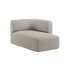 Fjord Sofa med høyre chaiselong i elfenbensfarget Sealife tekstil, myke linjer og skandinavisk design.