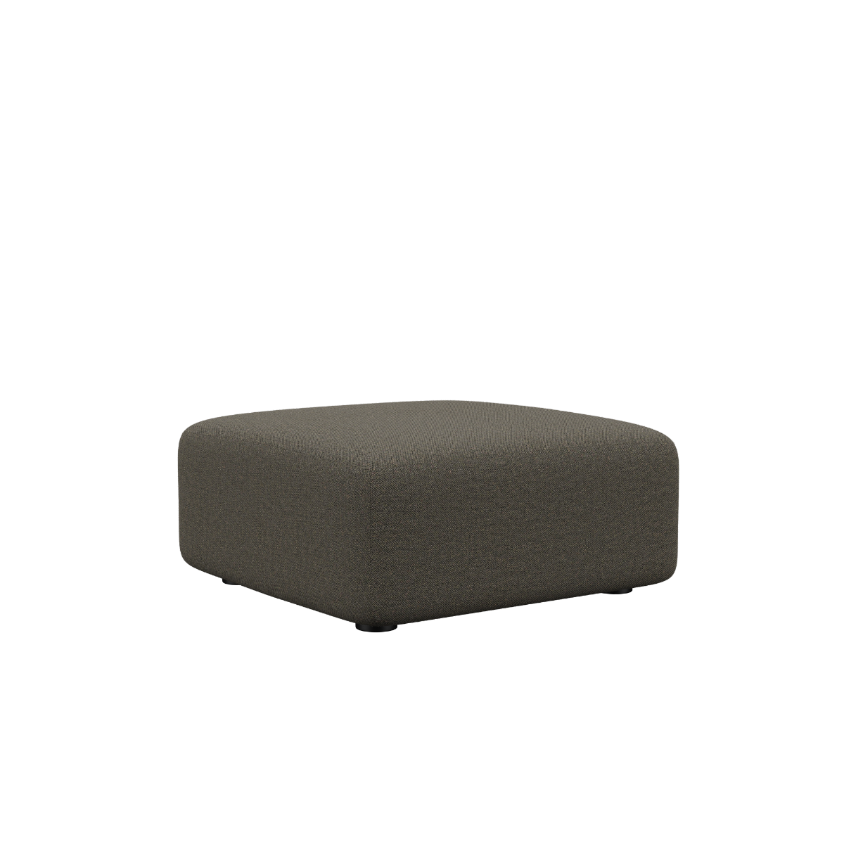 Fjord Sofa pouf i Sealife Brown tekstil med myke, avrundede kanter og skandinavisk design.