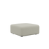 Fjord Sofa pouf i myk Cosmo Beige tekstil med avrundede kanter og skandinavisk design.