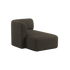 Fjord Sofa med venstrestilt chaiselong i brun Sealife tekstil med myke linjer og skandinavisk design.