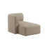 Fjord Sofa med venstrestilt chaiselong i myk, beige Cosmo-stoff med skandinavisk design.
