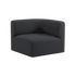 Fjord Sofa hjørneseksjon venstre i myk Cosmo Slate tekstil med avrundede kanter og skandinavisk design.