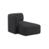 Fjord Sofa med venstrestilt chaiselong i Cosmo Slate tekstil, myke linjer og skandinavisk design.