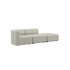 Fjord Sofa 2-seter med høyre åpen ende i beige tekstil med myke, avrundede kanter.