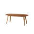 Nordic Bench in oak with Terra Safari leather seat, smooth wood and soft leather details.