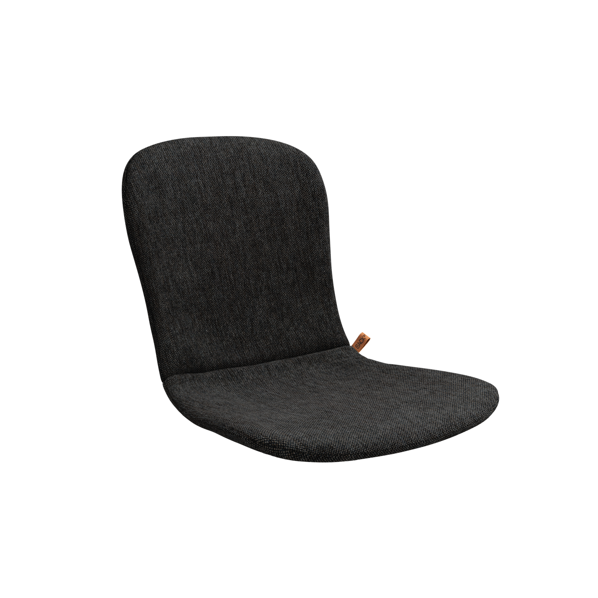 Sort Patio Cushion full pute til Patio Chair no. One med sklisikker bakside i olefinfiber.