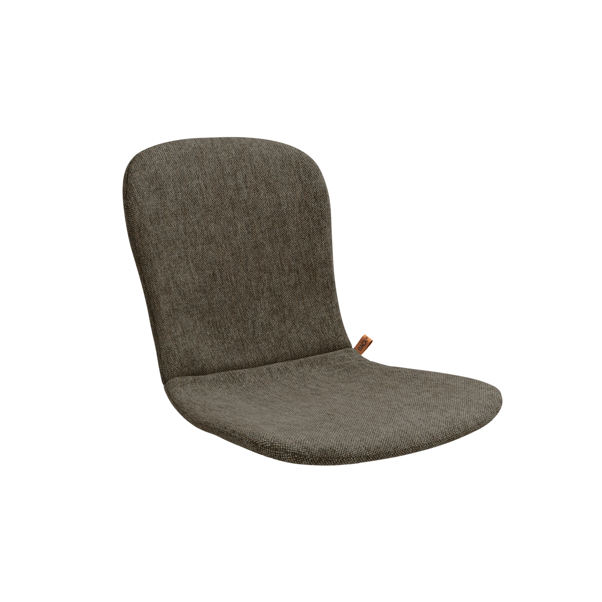 Brun Patio Cushion slipover-pute til Patio Chair no. One med sklisikker bakside i olefinfiber.