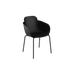 Patio Chair no. One S2 utendørs spisestol i svart resirkulert plast med svart pulverlakkert stålramme