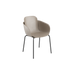 Patio Chair no. One S2 utendørs spisestol i taupe med svart pulverlakkert stålramme.