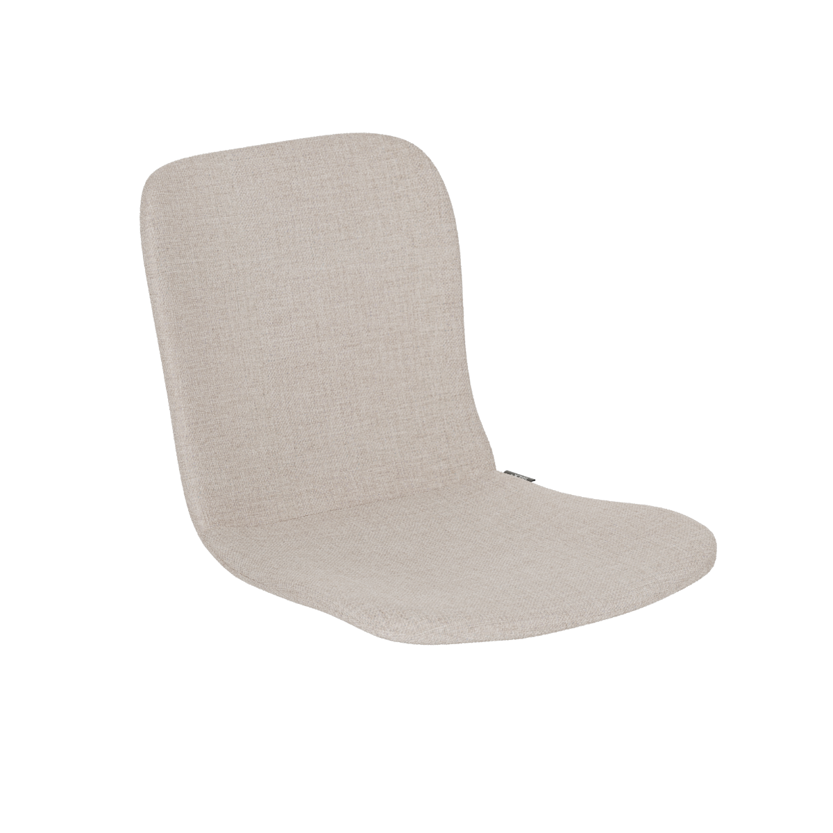 Patio Chair no. One med Kirra Sand slipover-pute i mykt, lyst stoff til utendørs bruk.
