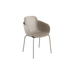 Patio Chair no. One S2 i taupe farge med pulverlakkert stålramme, utendørs spisestol.