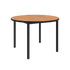 Kirra Dining Table Ø110 utendørs spisebord i pulverlakkert aluminium og ubehandlet teak med rund form.