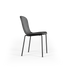 Chair no. One S1 spisestol i Terra Black med pulverlakkert stålramme og skinnsete.