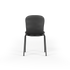 Chair no. One S1 spisestol med pulverlakkert svart stålramme og sete i svart lær fra SPOOR.