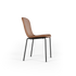 Chair no. One S1 spisestol med pulverlakkert svart stålramme og svart SPOOR-lærsete.